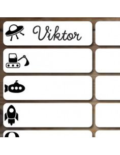 Nažehlovací jmenovky 36 ks... 2