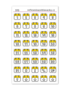 Tintimáci - datumy - žluté